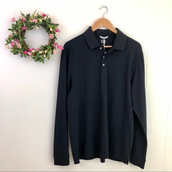 Cutter & Buck Other - ❤️3/$25 Cutter & Buck Dark Navy Long Sleeve Polo